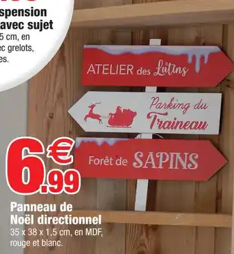 Bazarland Panneau de Noel Directionnel offre
