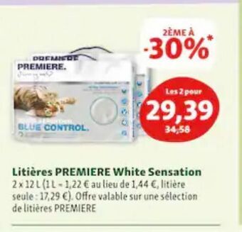 Maxi Zoo Litières premiere white sensation offre