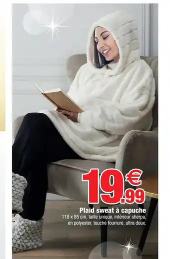 Bazarland Plaid Sweat a Capuche offre