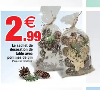Bazarland Le Sachet de Decoration de Table Avec Pommes de Pin offre