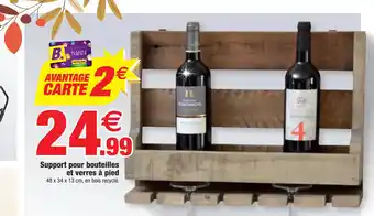 Bazarland Support Pour Bouteilles Et Verres a Pied offre