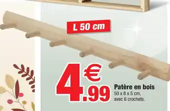 Bazarland Patère En Bois offre