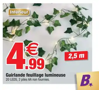 Bazarland Guirlande Feuillage Lumineuse offre