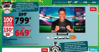 Auchan TV TCL Qled 65C735 offre