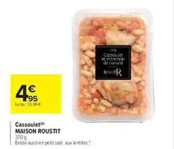Carrefour Cassoulet maion roustit offre