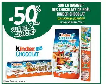 Cora x Carrefour La gamme des chocolats de noël kinder chocolat offre
