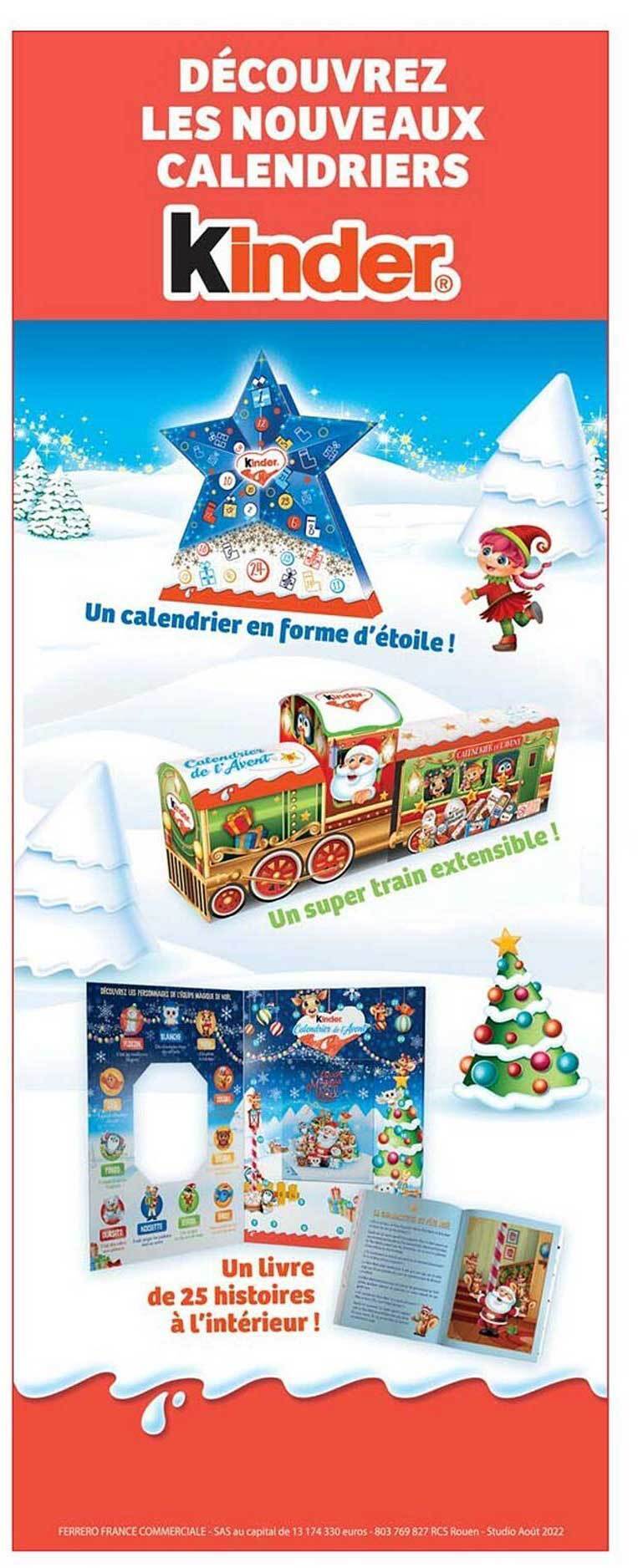 Promo Calendriers kinder chez Cora