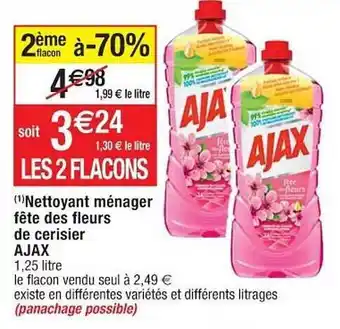 Cora x Carrefour Nettoyant ménager fête des fleurs de cerisier ajax offre
