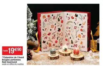 Cora x Carrefour Calendrier de l'avent bougies parfumées noël gourmand offre