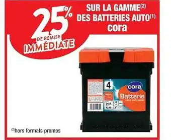 La gamme des batteries auto cora