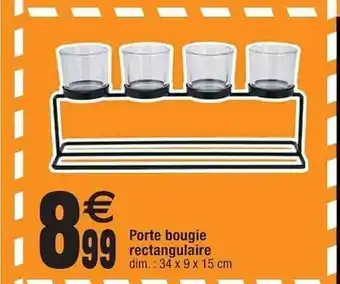 Cora x Carrefour Porte bougie rectangulaire offre