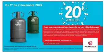 Cora x Carrefour Bouteille de gaz 13 kg primagz offre