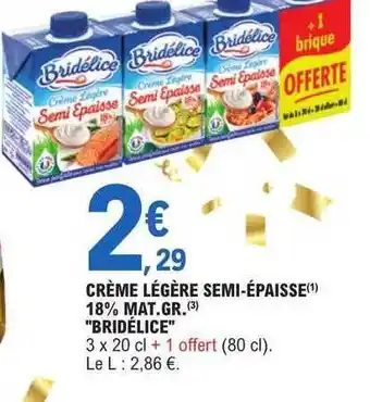Crème légère semi-épaisse 18% mat.gr.