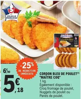 E.Leclerc Cordon bleu de poulet offre