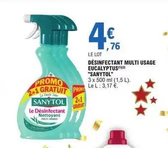 E.Leclerc Désinfectant multi usage eucalyptus offre