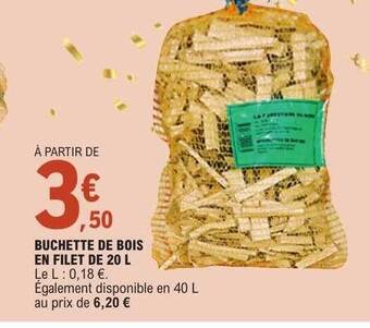 E.Leclerc Bûchette de bois en filet de 20l offre