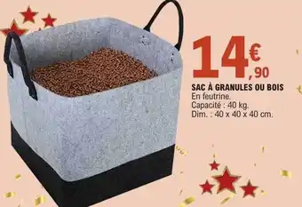 E.Leclerc Sac à granulés ou bois offre