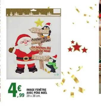 E.Leclerc Image fenêtre avec père noël offre