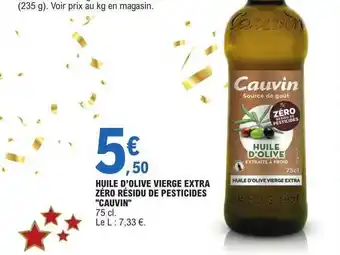 E.Leclerc Huile d'olive vierge extra zéro résidu de pesticides offre