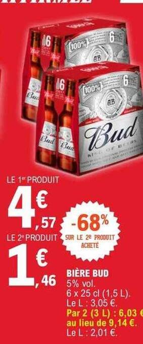 E.Leclerc Bière bud offre