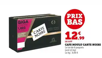 Super U Carte noire cafe moulu offre