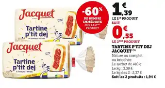 Jacquet tartine p'tit dej