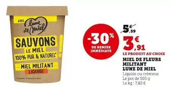 Super U Lune de miel miel de fleurs militant lune de miel offre