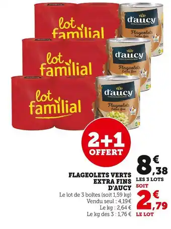 Super U D'aucy flageolets verts extra fins offre