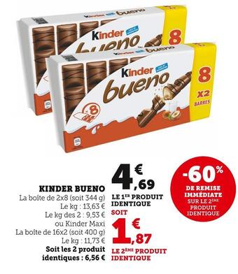 Super U Kinder bueno offre