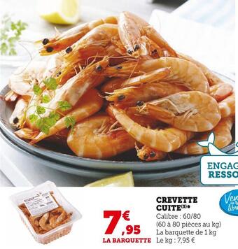 Super U Crevette cuite offre