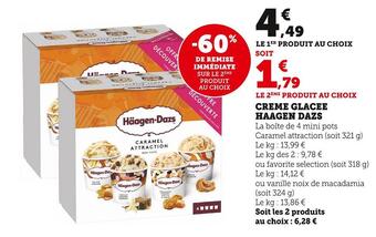 Super U Haagen dazs creme glacee offre