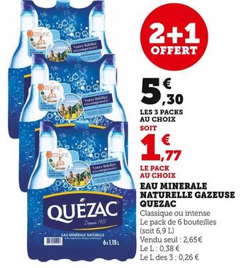 Quezac eau minerale naturelle gazeuse