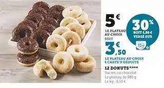 Super U 12 donuts offre