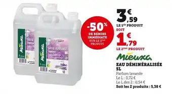Super U Mieuxa eau déminéralisée 5l offre