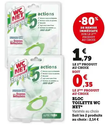 Super U Wc net bloc toilette * offre