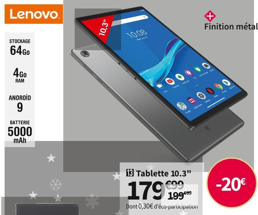 Promo Lenovo tablette 10.3" tab m10 plus chez Conforama