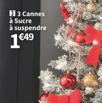 3 cannes à sucre à suspendre