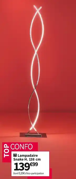 Conforama Top confo lampadaire snake offre