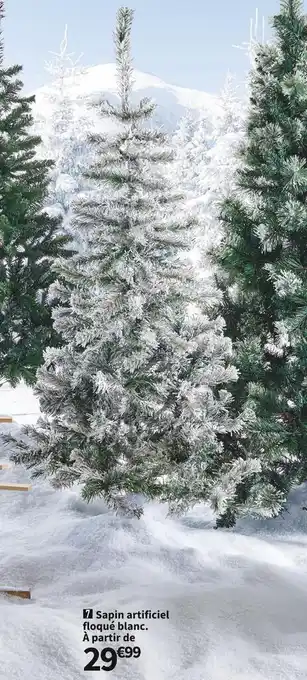 Sapin artificiel floqué