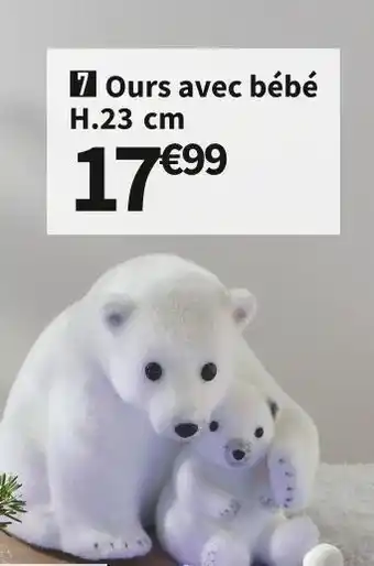 Conforama Ours à poser avec bébé offre