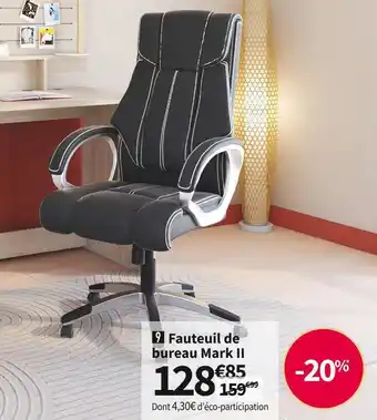 Conforama Fauteuil de bureau noir mark ii offre