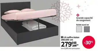Conforama Lit coffre 140 cm aston offre