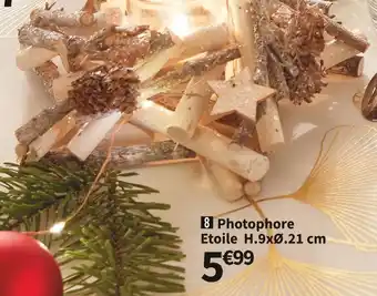 Conforama Photophore etoile h.9x.21 cm offre