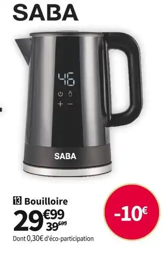 Conforama Saba bouilloire bsf digit b22 offre