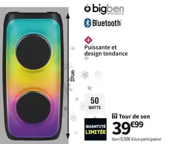 Conforama Bigben tour de son partybthpm offre