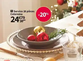Conforama Service 18 pièces colorama offre