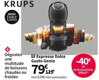 Conforama Krups expresso dolge gusto genio krups yy4445fd offre