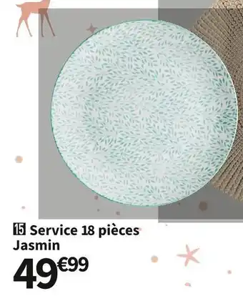 Conforama Service 18 pièces jasmin offre