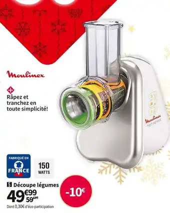 Conforama Moulinex découpe légumes fresh express dj753e10 offre