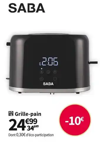 Conforama Saba grille-pain gp digit b22 offre